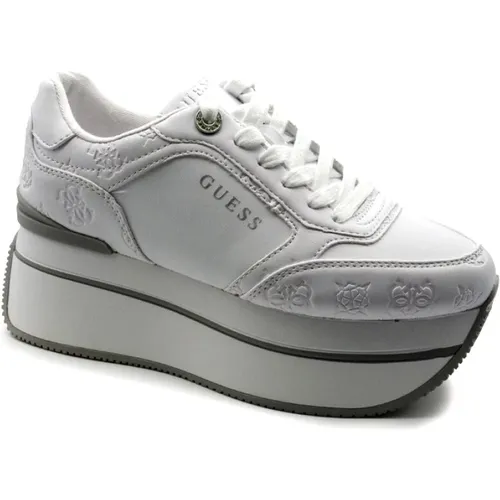 Weiße PU Sneakers Flpcamfal12 , Damen, Größe: 39 EU - Guess - Modalova