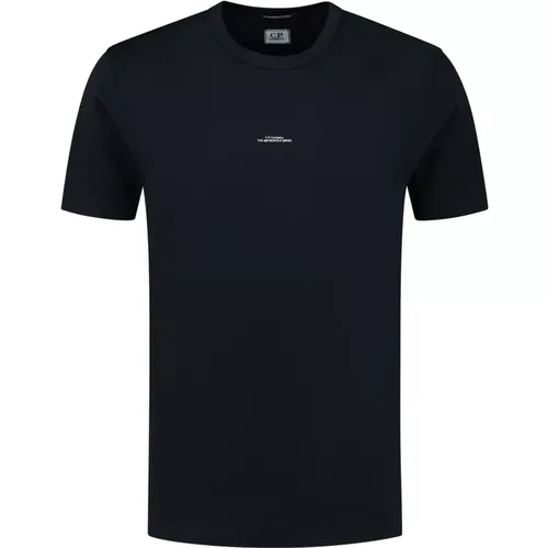 Stilvolles Blaues T-Shirt für Männer , Herren, Größe: M - C.P. Company - Modalova