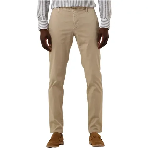 Herren Chino Hose - Sand , Herren, Größe: W40 L34 - Alberto - Modalova