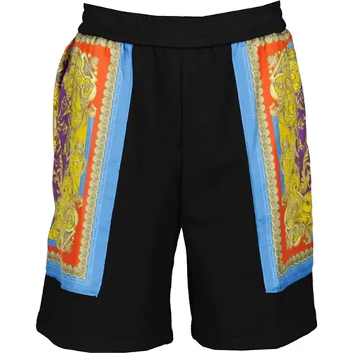 Night Print Casual Shorts , male, Sizes: L, M - Versace - Modalova