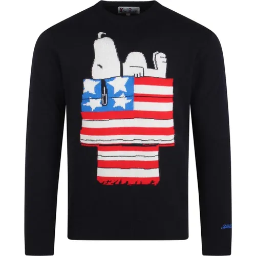 Snoopy USA 61 Wollmischung Pullover , Herren, Größe: XL - MC2 Saint Barth - Modalova