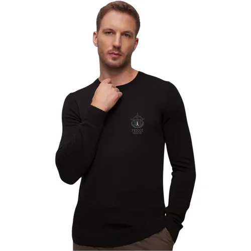 Jet Crewneck Sweater , Herren, Größe: M - aeronautica militare - Modalova