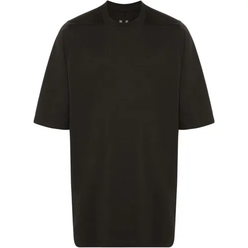 Bio-Baumwolle Braun Jersey T-shirt , Herren, Größe: L - Rick Owens - Modalova