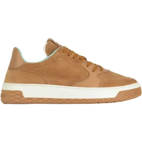 Biscuit Suede and Leather Low-Top Sneaker , male, Sizes: 10 UK, 7 UK, 8 UK, 6 UK - Panchic - Modalova