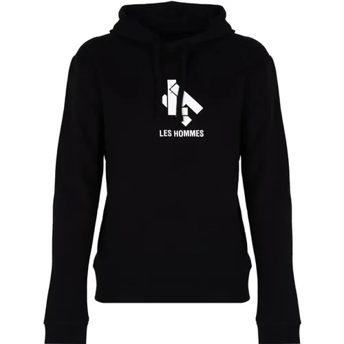 Einfacher Hoodie mit Verstellbarer Kapuze , Herren, Größe: S - Les Hommes - Modalova