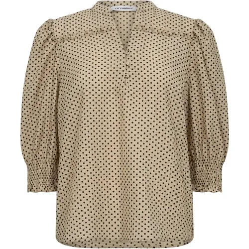 Chesscc Dot Short Sleeve Shirt Blouse , female, Sizes: XS - Co'Couture - Modalova