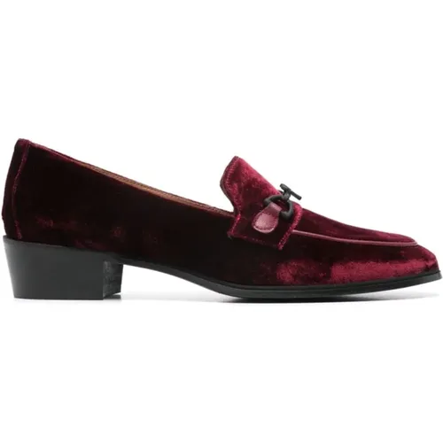 Samt Slip-On Flache Schuhe Lila , Damen, Größe: 36 EU - Roberto Festa - Modalova