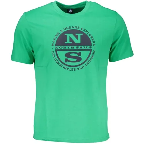 Bedrucktes Logo-T-Shirt , Herren, Größe: M - North Sails - Modalova