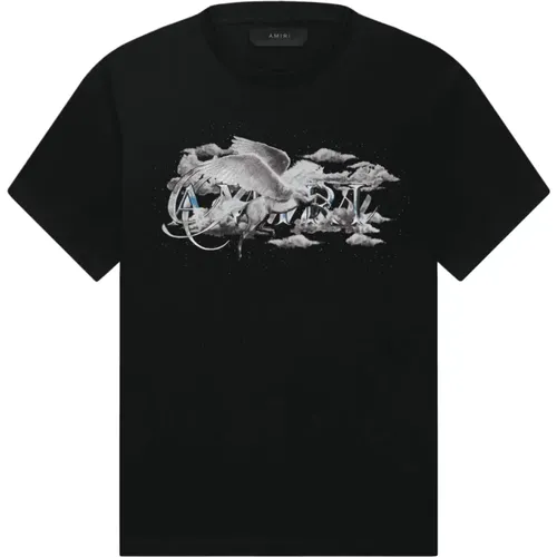 Pegasus Script Logo T-shirt , Herren, Größe: L - Amiri - Modalova