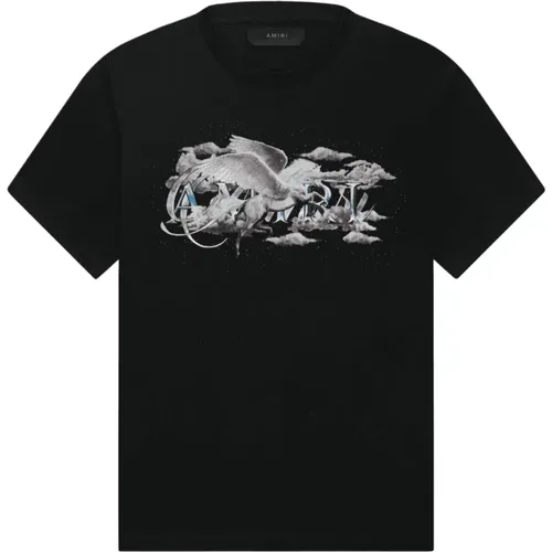 Pegasus Script Logo T-shirt , male, Sizes: XS - Amiri - Modalova