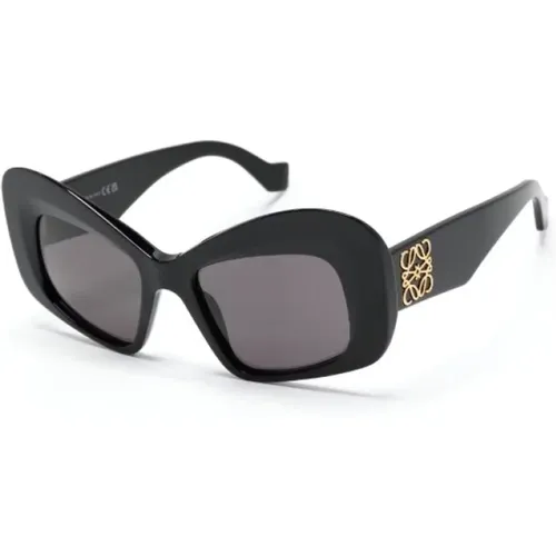 Lw40128I 01A Sunglasses,Braune Sonnenbrille mit Zubehör,Stylische Sonnenbrille LW40128I,Blaue Sonnenbrille für den täglichen Gebrauch - Loewe - Modalova