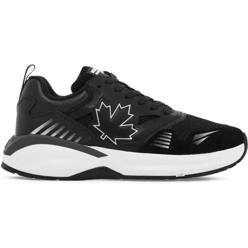 Maple Leaf Mesh Sneakers , male, Sizes: 9 UK, 11 UK, 10 UK - Dsquared2 - Modalova