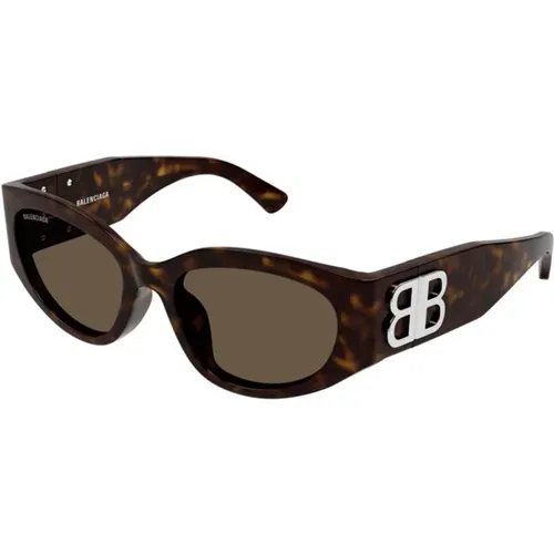 Havana Sunglasses Bb0324Sk 003 , female, Sizes: 55 MM - Balenciaga - Modalova