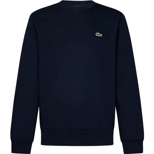 Blauer Classic-fit Sweatshirt für Männer , Herren, Größe: L - Lacoste - Modalova