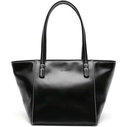 Casual Leather Tote Bag , female, Sizes: ONE SIZE - By FAR - Modalova