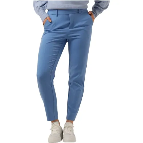Blaue Slim Pant für Frauen, Slim Pantalon für Frauen - Object - Modalova