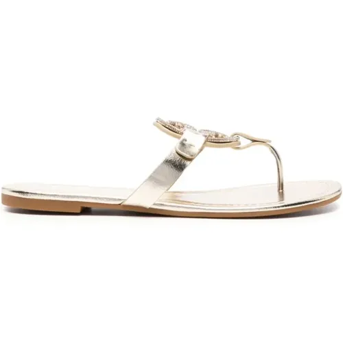 Gold Pave Slipper , Damen, Größe: 38 1/2 EU - TORY BURCH - Modalova