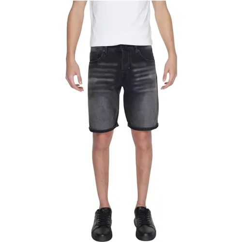 Schwarze Baumwollshorts mit Taschen , Herren, Größe: W34 - Antony Morato - Modalova