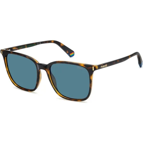 Classic Sunglasses in Dark Havana/Blue , female, Sizes: 54 MM - Polaroid - Modalova