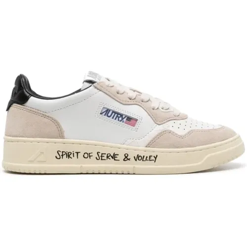 Cracked Effect Sneakers with Logo Details , female, Sizes: 7 UK - Autry - Modalova