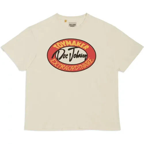 Vintage Print T-Shirt mit Glitzerlogo - Gallery Dept. - Modalova