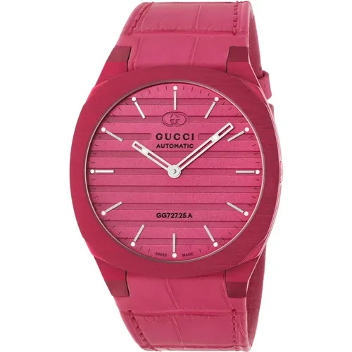 Red Interlocking G Automatic Watch , female, Sizes: ONE SIZE - Gucci - Modalova