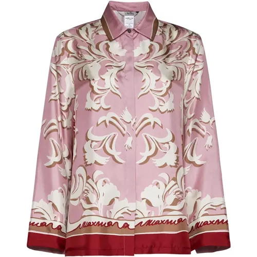 Rosa Primula Seiden Ornamental Print Hemd - Max Mara - Modalova