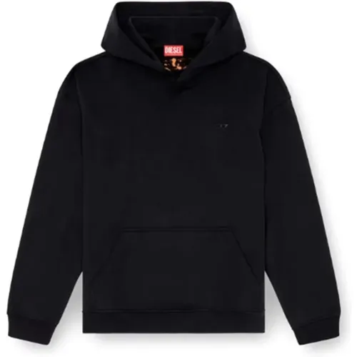 Kapuzenpullover mit verblasstem Logo (Schwarz) , Herren, Größe: L - Diesel - Modalova