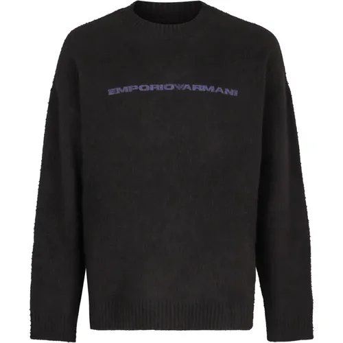 Kontrast Logo Wollmischpullover , Herren, Größe: M - Emporio Armani - Modalova