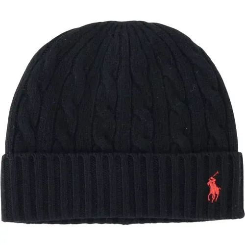 Geflochtene Wollmischung Beanie mit Logo - Polo Ralph Lauren - Modalova