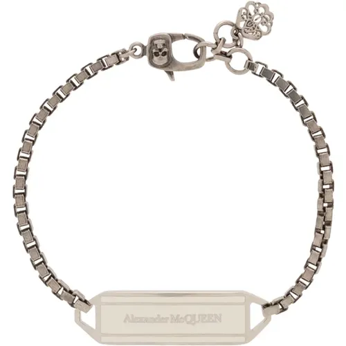 Bracelet with logo , male, Sizes: ONE SIZE - alexander mcqueen - Modalova