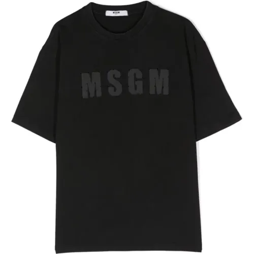 Kids, Baumwoll Jersey Jungen T-Shirt - Msgm - Modalova