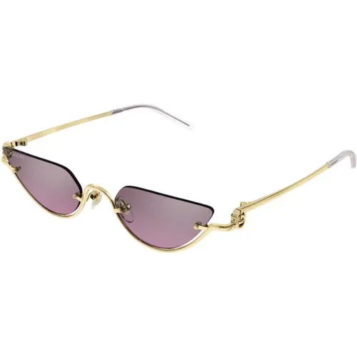 Gold Pink Sunglasses Gg1603S , female, Sizes: 53 MM - Gucci - Modalova