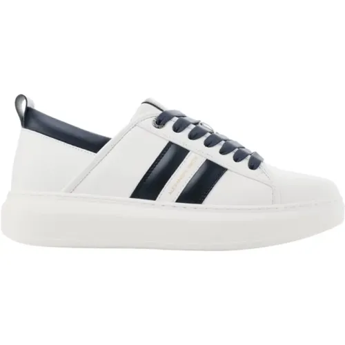 Eco-Wembley Weiß Blaue Sneakers , Herren, Größe: 44 EU - Alexander Smith - Modalova