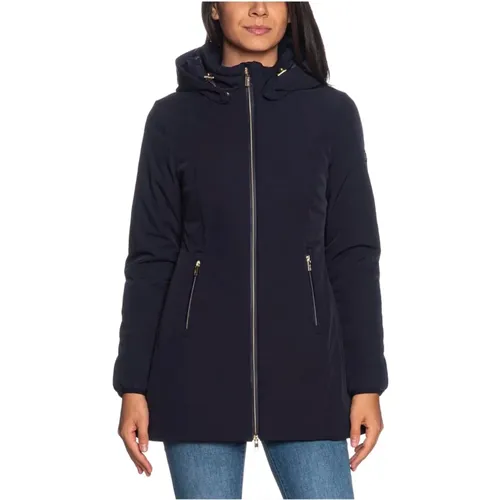 Blauer synthetischer Mantel für Damen , Damen, Größe: M - YES ZEE - Modalova