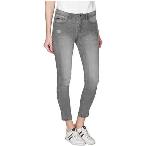 Damen Cropped Push-Up Denim Jeggings - YES ZEE - Modalova