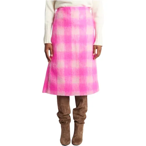 Fuchsia Mohair Skirt , female, Sizes: XS - Sofie D'hoore - Modalova