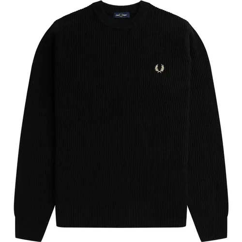 Knitwear with Logo Embroidery , male, Sizes: L - Fred Perry - Modalova