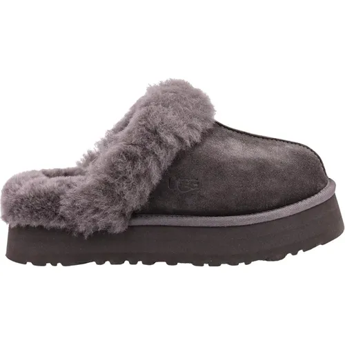 Suede Diskette with Sheepskin Collar , female, Sizes: 3 UK, 7 UK, 4 UK, 5 UK, 6 UK - Ugg - Modalova