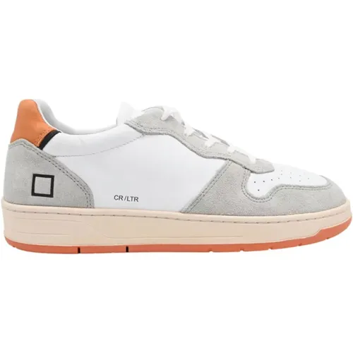 Orange Leather Court Sneakers , male, Sizes: 8 UK - D.a.t.e. - Modalova