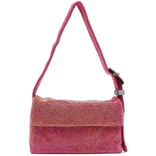 Crystal-embellished shoulder bag in , female, Sizes: ONE SIZE - Benedetta Bruzziches - Modalova