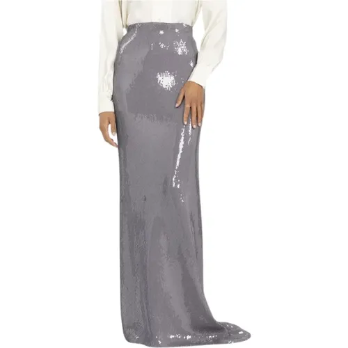 Shimmering Long Skirt with Sequins , female, Sizes: XL - N21 - Modalova