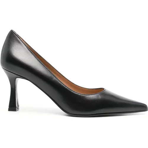 Schwarze Nappa Leder Pumps , Damen, Größe: 36 EU - Roberto Festa - Modalova