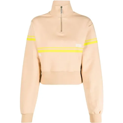 Bliss half zip sweatshirt , female, Sizes: L, XS, M, S - Gcds - Modalova