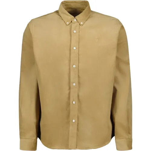 Velvet Heart Shirt Corduroy , male, Sizes: XS, M, S - Ami Paris - Modalova