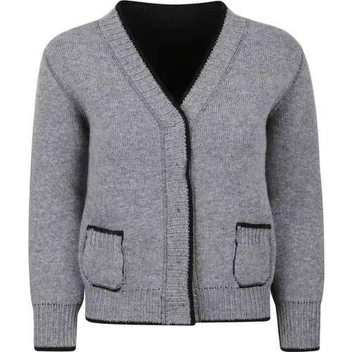 Grey Wool Blend Sweater Made in Italy , female, Sizes: XL, 2XL - N21 - Modalova