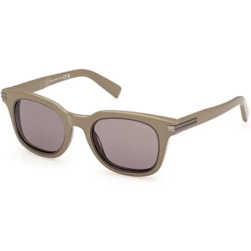 Rauch Sonnenbrille in Glänzendem Hellbraun , Herren, Größe: 50 MM - Ermenegildo Zegna - Modalova