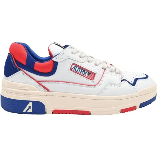 Rockie Low Sneakers /Blue/Red , male, Sizes: 8 UK - Autry - Modalova