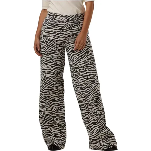 Zion Zebra Wide Pant , Damen, Größe: L - Co'Couture - Modalova