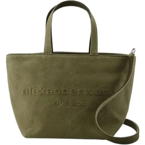 Khaki Baumwoll Shopper Tasche , Damen, Größe: ONE Size - alexander wang - Modalova